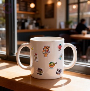 Autocollants personnalisés écologiques en forme d'animaux de dessin animé, impression imperméable, résistants à l'usure, style anthropomorphe, autocollant avec logo d'entreprise - Product Image 5