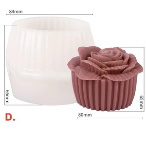 Wholesale Silicone Flower Bouquet Mold for Scented Candles Plaster Soap Resin Valentine Day Wedding Home <b>Decor</b> <b>Supplies</b> - Product Image 5