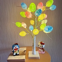 Guirlande lumineuse décorative LED 24 lumières pour Halloween, Thanksgiving, Noël, Pâques, motifs feuilles de bouleau et d'érable, IP65, alimentation USB