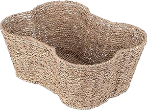 Panier de rangement ouvert en jonc de mer tressé - Product Image 4