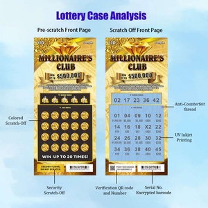 Billets de loterie à gratter personnalisés de haute qualité avec impression numérique de données variables et design gratuit - Product Image 2