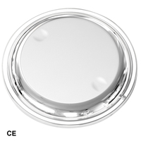 Plafonnier LED 7 pouces en acier inoxydable à profil bas, avec capteur tactile et variateur d'intensité, pour camping-car, caravane, bateau, éclairage intérieur, certifié CE/RoHS/REACH