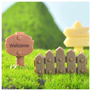 Decoración Moderna para el Hogar, Mini Jardín de Resina, Letrero de Bienvenida, Valla, Tronco de Árbol, Flecha, Señal de Carretera, Lindas Mini Figuras, Amor de Hadas - Product Image 3