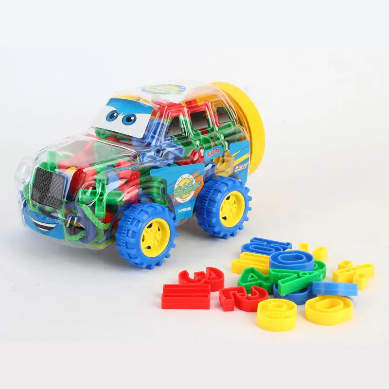 High quality 142pcs plastic multicolor number blocks toys threading modeling building block set