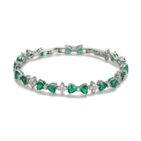 Bracelet Nœud Papillon Arc-en-ciel Fleur Blanche CZ Plaqué Or 14K Zircon 5A Fermoir Montre Nœud Papillon Bracelet Tendance pour Fête et Usage Quotidien