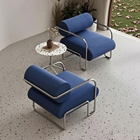 Chaise de réception de style médiéval pour hôtel et maison d'hôtes, chaise individuelle de loisirs créative en acier inoxydable, design Bauhaus, pour salon