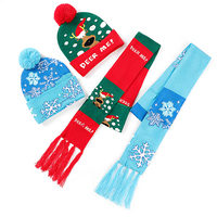 Cappello Unisex personalizzato con maglione di natale leggero con sciarpa e berretto di Natale per feste