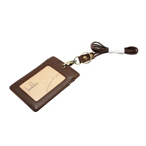 China Office Customized logo ID Badge <b>Card</b> <b>Holder</b> with Long Neck Strap Band Lanyard for Engraving ID Badge Name <b>Card</b> <b>Holder</b> - Product Image 1
