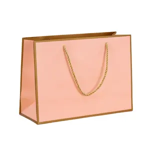 Best-selling White Cardboard Hand Bags With Handles Paper Gifts Bag For Wedding Favors Gifts Guest Clothing Shopping