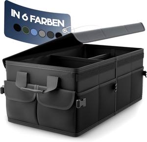 Organisateur de coffre de voiture de qualité supérieure avec couvercle stable et antidérapant-Sac de coffre de voiture pliable grand avec double étagères - Product Image 1