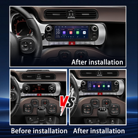 Radio Multimedia para Auto con Android 15, Carplay Inalámbrico Integrado, 1 DIN, Reproductor GPS, Unidad Principal para Fiat Panda 2013 2014 2015 2016-2020