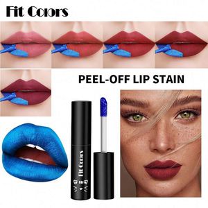 Remise Bleu Peel-off Tache Imperméable Durable Glaçure Mat Rester Base Couleur Lèvres Teinter Tear Off Liquide Rouge À Lèvres - Product Image 2