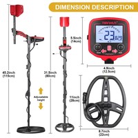 Detektor Logam Emas Tianxun Long Range 3 Meter Kedalaman TX-850L Pencari Emas Detektor Logam Harta Karun 19kHz Sertifikat CE RoHS