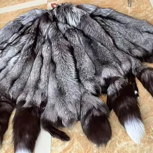 Wholesale High quality soft Fur Skin Wholesale Supplier Custom Fluffy Luxury Genuine Natural Fox Fur Skins Sliver Fox Skins