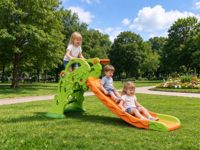 Toboggan en plastique pour enfants avec marches, pour l'intérieur et l'extérieur, toboggan de maternelle avec motif de feuilles, toboggan de jardin
