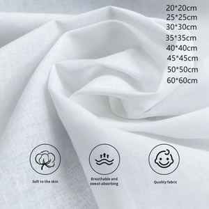 Tessuto di puro cotone Tie-Dye piccolo fazzoletto quadrato bianco interamente in cotone <span class=keywords><strong>Bandana</strong></span> quadrata per studenti bambini - Product Image 1