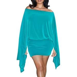 Conjunto de Vestido de Fiesta de Dos Piezas para Mujer 2026, Personalizado, con Hombros Descubiertos, Mangas Campana, Ajustado, Falda Mini de Satén, Cintura Natural - Product Image 2