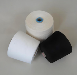 MVs Ne 30/1 100% Đen <span class=keywords><strong>Polyester</strong></span> Vortex <span class=keywords><strong>Spun</strong></span> Sợi Cho Dệt Kim Và Dệt - Product Image 3