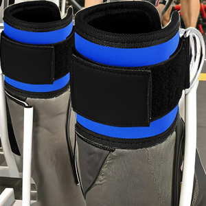 Custom Adjustable <b>Ankle</b> Straps Resistance Band Cuffs Padded D Ring Nylon Spandex Fitness Training <b>Support</b> - Product Image 2