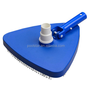 Tête d'<span class=keywords><strong>aspirateur</strong></span> <span class=keywords><strong>triangulaire</strong></span> pour piscine avec brosse latérale, nettoyeur manuel en plastique lesté pour piscines enterrées et hors sol - Product Image 1