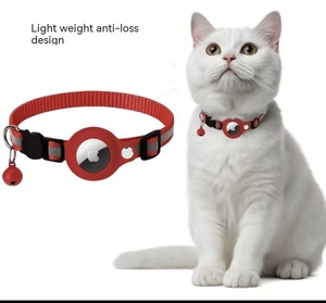Kerah Airtag pelacak hewan peliharaan, Kalung bel kucing anti hilang - Product Image 1
