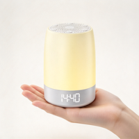 Speaker Suara Alam Putih Isi Ulang 32 Suara Alam Lampu Ambient RGB Aplikasi Musik Remote Timer Jam untuk Kamar Tidur