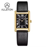 Privémerk Luxe Mode Simpele Retro Vierkante Quartz RVS Horloge Unisex Heren ODM Groothandel Cadeau