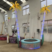 Structure en fibre de verre sur le thème de la musique, parc touristique, trampoline à bungee, divertissement mobile pour enfants, manège d'amusement
