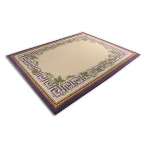 Tapis de luxe en laine fait main, couleur unie, texture douce, surface lavable et options de taille personnalisées - Product Image 1