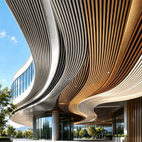 Profils d'extrusion carrés en aluminium modernes, durables et anti-corrosion sur mesure pour plafonds dans les bureaux commerciaux, centres commerciaux et hôtels