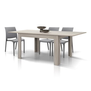 Mesa de Comedor Extensible 120x80 con Acabado Melamina en Color Perla Olmo, Diseño Moderno y Minimalista para Interiores - Product Image 3