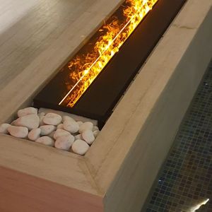 <span class=keywords><strong>Chimeneas</strong></span> eléctricas LED de doble línea modernas, chimenea de vapor de agua con inserto de acero de estilo lineal para interiores sin efecto - Product Image 4