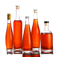 Bouteille de Vin en Verre Vide de 50ml à 750ml avec Bouchon de Liège pour Café, Liqueur, Eau, Whisky, Tequila, et Champagne avec Bouchon à Vis