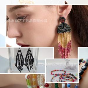 Pendientes transfronterizos, joyería, cuentas de vidrio DIY, cuentas coloridas, cuentas de vidrio de 3mm, traje con herramientas - Product Image 4