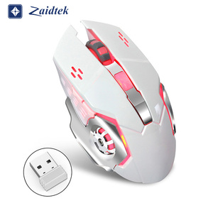 Souris de jeu sans fil 2,4 G avec logo personnalisé, 2400 dpi, double mode, rechargeable, lumières LED colorées, interface USB, compatible avec ordinateur portable et PC - Product Image 6