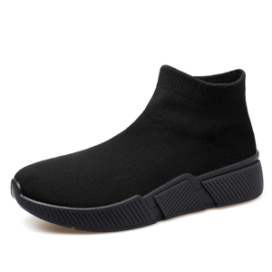 Chaussures chaussettes légères en maille tissée respirante, personnalisables, blanches, décontractées, pour hommes, baskets de sport tendance, OEM - Product Image 3