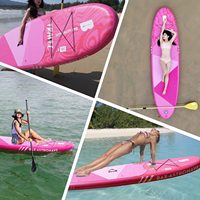 OEM 2024 Planche de SUP populaire en gros Planche de pagaie gonflable rose pour le surf 10'6 ''* 30'' * 6''