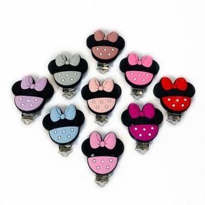 Chupetero de Silicona de Grado Alimenticio con Clip, Diseño de Minnie, Libre de BPA, para Bebés, 9 Colores, Venta al Por Mayor - Product Image 2