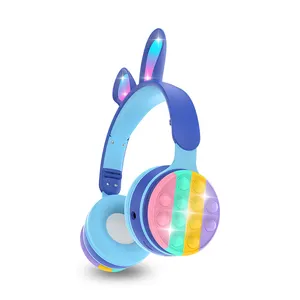 PM-06 Get Free Product Sample Blueto others Cute rabbit Ear Wireless Music Voice Headset New Fashion Style Foldable Headphone