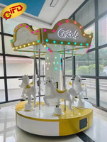 IFD Carrousel à pièces Petit champ de foire Merry Go Round Kids 6 8 Sièges Carrousel Pour Enfants Populaire
