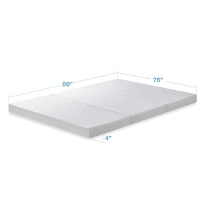 Colchón de espuma viscoelástica de 4 pulgadas de alta calidad, cama portátil plegable doble, cama de viaje para acampar, colchón <span class=keywords><strong>Topper</strong></span> - Product Image 2