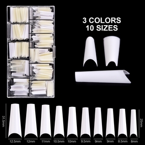 500 faux ongles français ABS sans plis, couvrance totale, à presser, réutilisables, pour extension de manucure en salon - Product Image 2