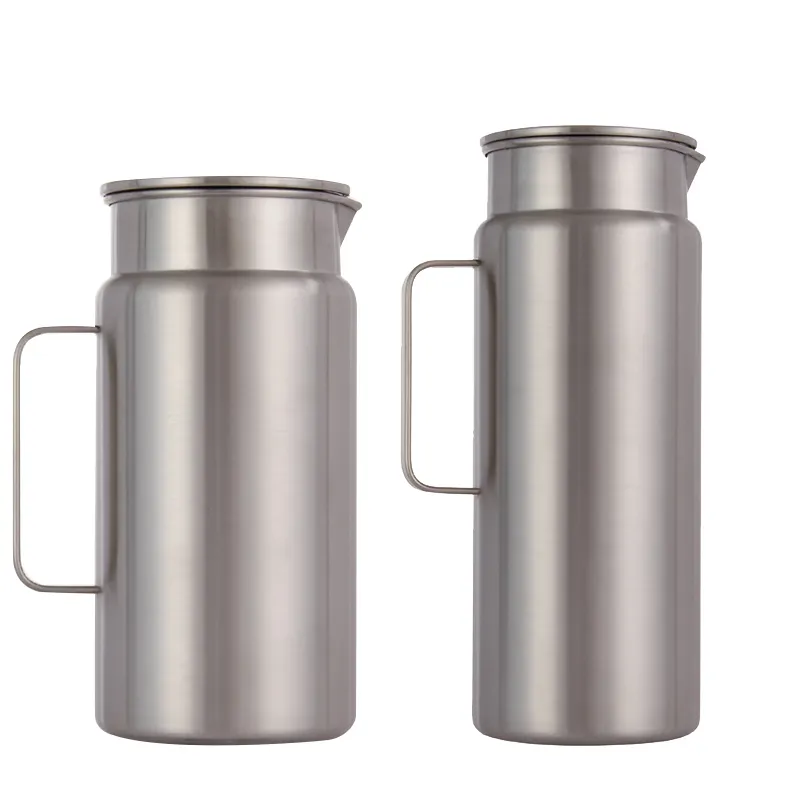 Jarra de água de mesa de aço inoxidável para bebidas e chá e café frio de parede única com design patenteado 1450ml