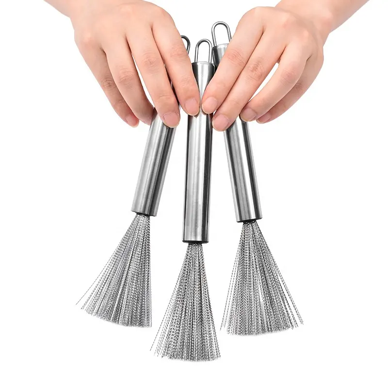 Hot Selling Long Handle Cleaning Brush For Pots Cleaning Pot Brush Stainless Steel For Kitchen Cleaning Brush
