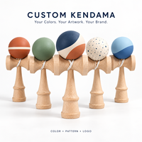 Jouet de compétence Kendama en bois personnalisé avec logo, coloré, pour attraper la balle, cadeau promotionnel écologique pour événements, vente en gros