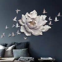 2019 arte de pared moderno decorativo de alta calidad, Animal hecho a mano 3D Diy Floral decoración de pared