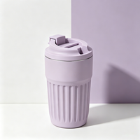 Nouvelle conception, gobelet isotherme en acier inoxydable à double paroi de 12 oz, anti-fuite, sans BPA, pour thé à bulles, bière et café, vente en gros