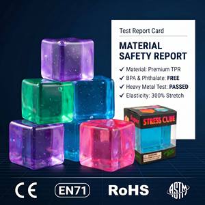 Juguete Sensorial Antiestrés de TPR de Recuperación Lenta Zhaoan (Cubo de Hielo) - Listo para Enviar; un Juguete para Aliviar el Estrés para Niños y Adultos - Product Image 4