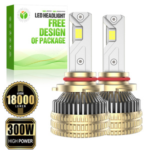 Phares LED Premium à Quatre Tubes en Cuivre 300W 18000Lm 6500K 12-24V 9005 A11 pour Ateliers <span class=keywords><strong>de</strong></span> <span class=keywords><strong>Tuning</strong></span> Automobile Professionnels et Voitures <span class=keywords><strong>de</strong></span> Course - Product Image 1