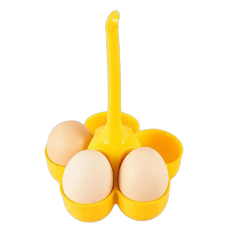 प्यारा डिजाइन खाद्य ग्रेड सिलिकॉन अंडे बॉयलर स्टीमर प्रतिरोधी 5-होल अंडे के बर्तन थोक